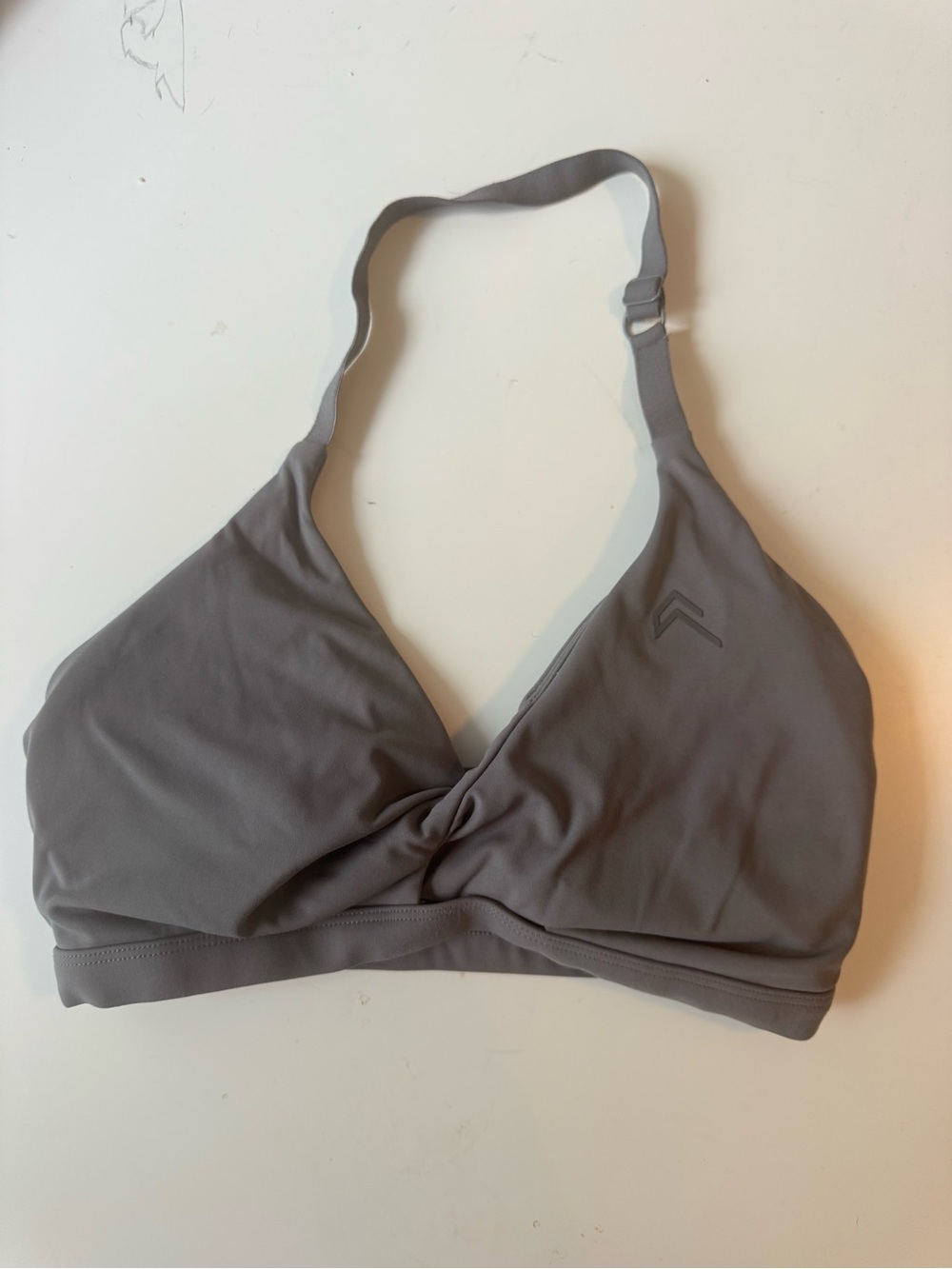 Oner Active Gray Twist Front Sports Bra